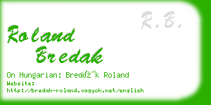 roland bredak business card